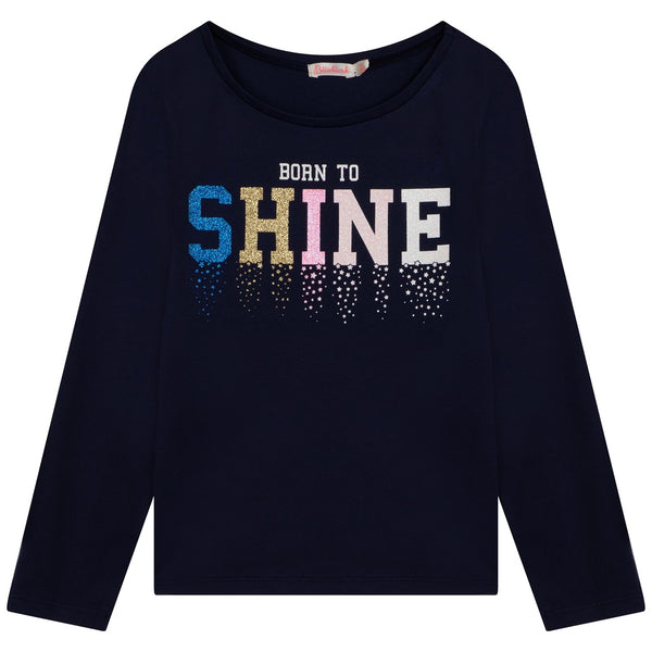 Girls Shine T-Shirt Navy