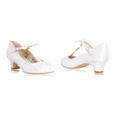 VICKIE Satin Diamante Shoes | Kizzies