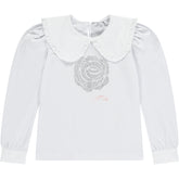 ADEE Winter Rose Diamante Top White Tallulah