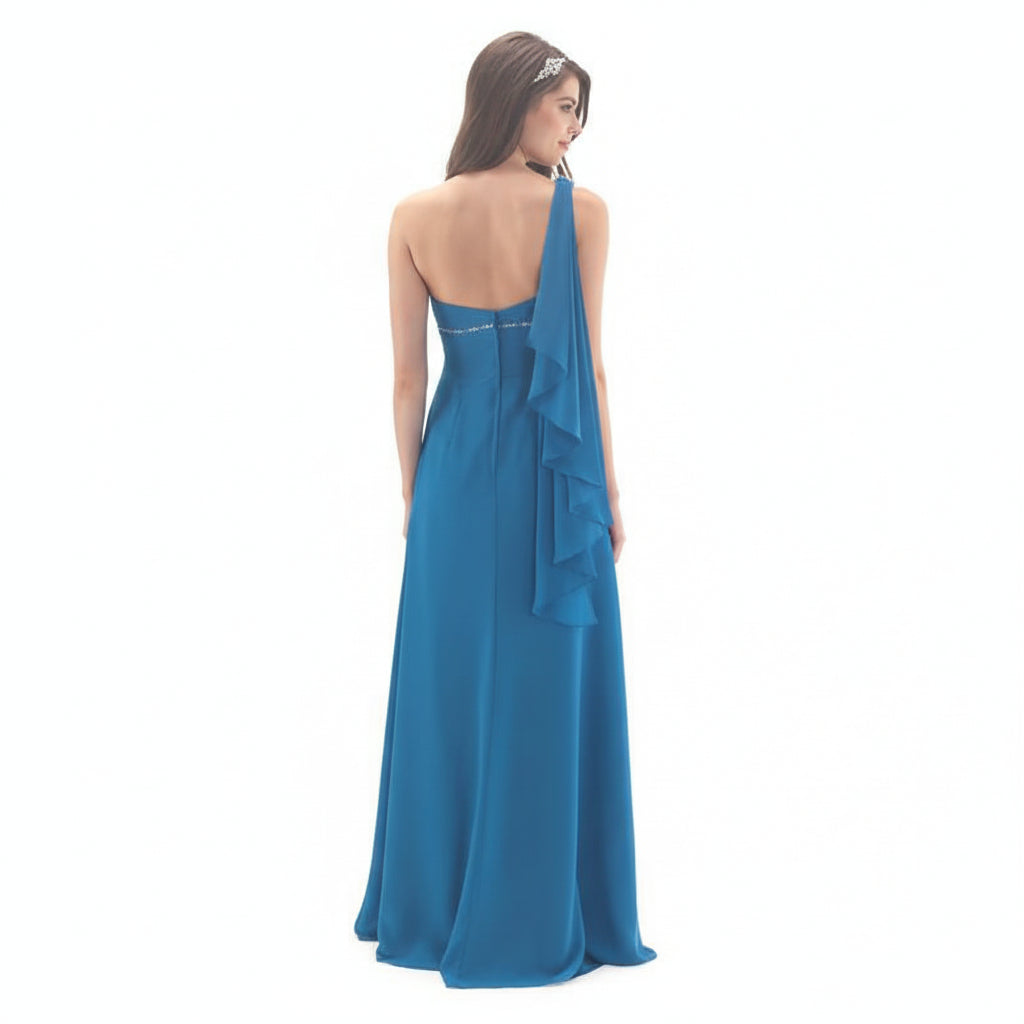 Linzi Jay Ladies One Shoulder Chiffon Bridesmaid Dress - Kizzies