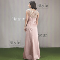 Linzi Jay Ladies String of Pearls Vintage Rose Satin Dress - Kizzies