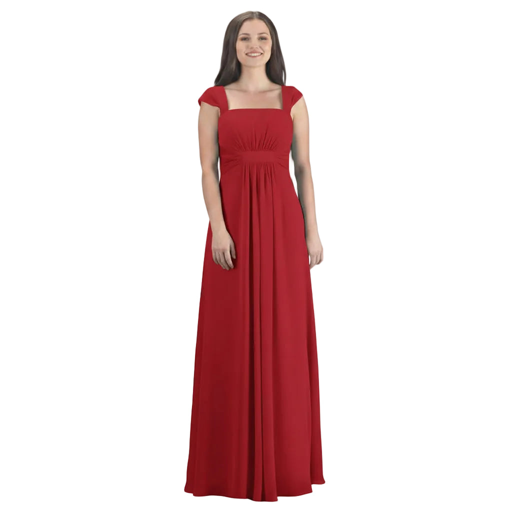 Linzi Jay Ladies Full Length Chiffon Dress Watermelon