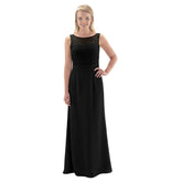 Linzi Jay Ladies Beaded Lace Bodice Chiffon Black Dress