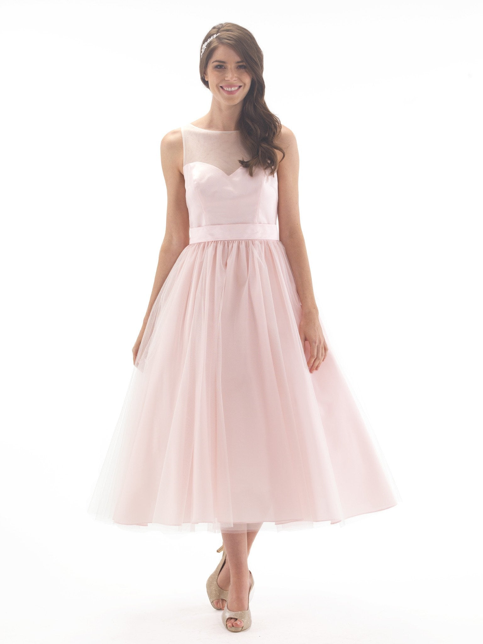 Ballerina Length Tulle Dress Copen Blue - Kizzies, Dresses - Childrens Wear Ballerina Length Tulle Dress Copen Blue - Kizzies, Dresses - Childrens Wear
