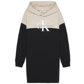 CALVIN KLEIN Colourblock Hoodie Dress Black