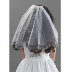 Drop Beads Scallop Veil - Kizzies, Veils - Childrens Wear
