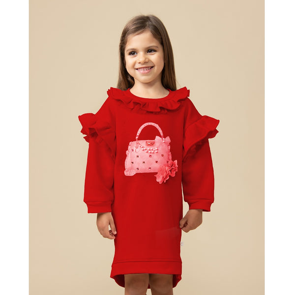 Caramelo Kids Pure Luxe Jumper Dress Red