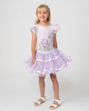 Caramelo Kids Pearl Vanity Skirt Set in lilac