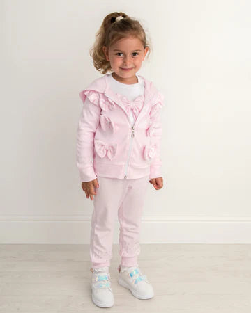 Caramelo Kids Diamante Bow 3 Piece Tracksuit Pink