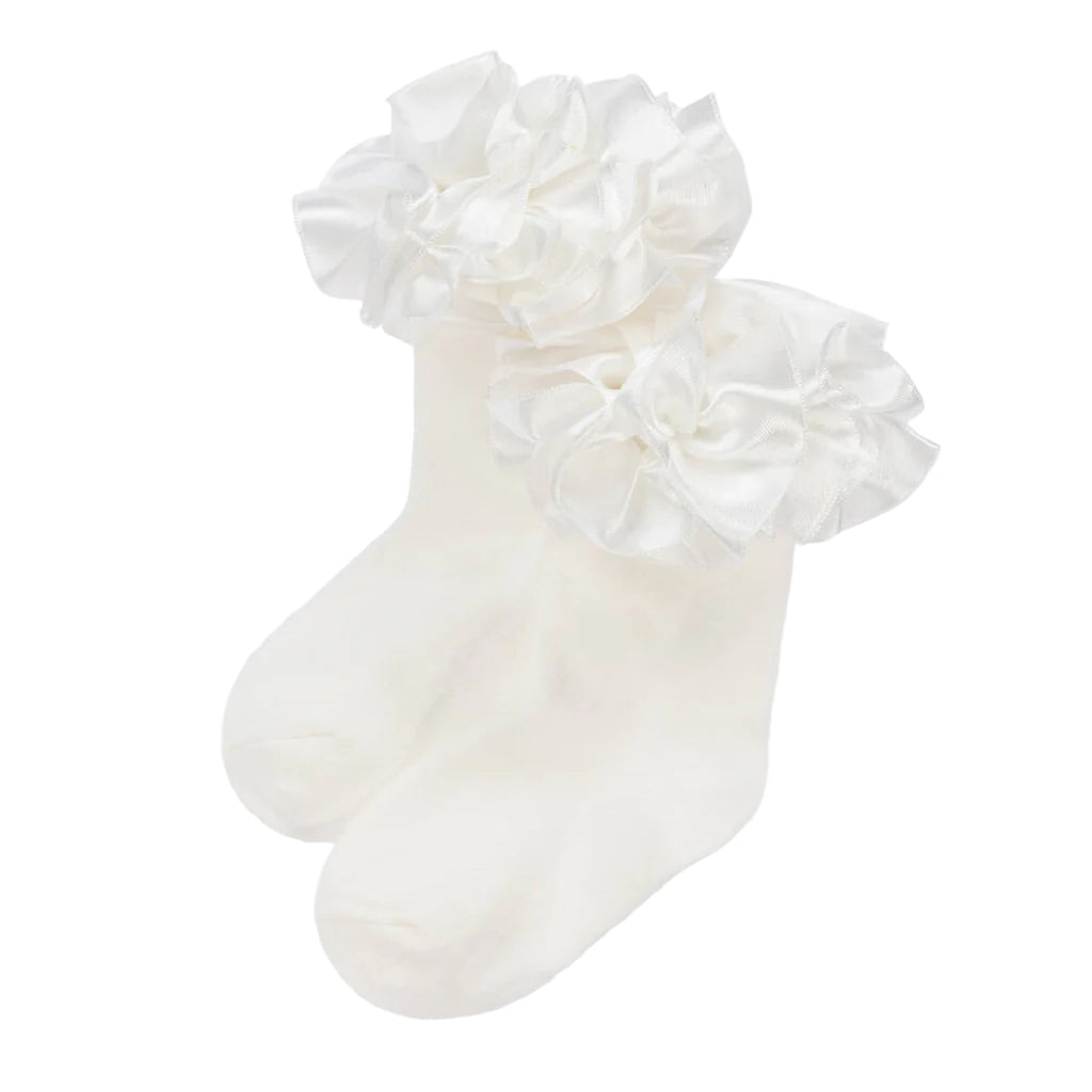 Ivory Ribbon Socks