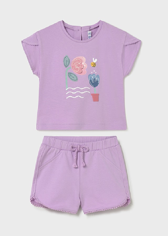 Baby Girls Mayoral T-Shirt & Chenille Shorts
