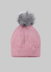 Girls Mayoral Soft Knit Hat with pom pom