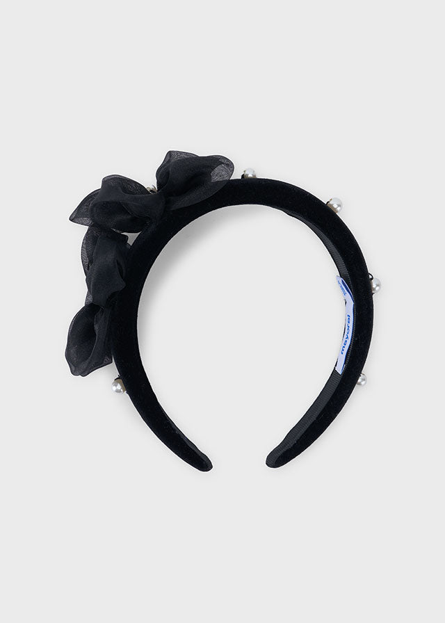 Mayoral Girls Velvet Headband Black