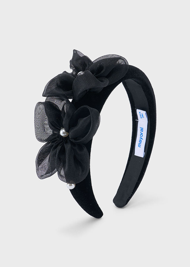 Mayoral Girls Velvet Headband Black