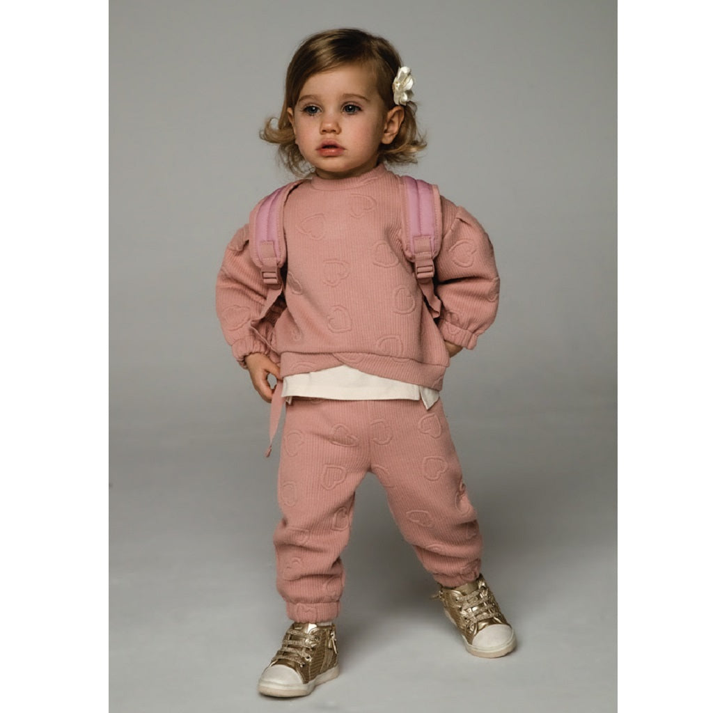 Baby Girls 2 Piece Padded Tracksuit Blush