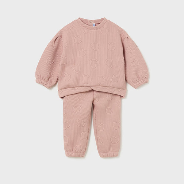 Baby Girls 2 Piece Padded Tracksuit Blush