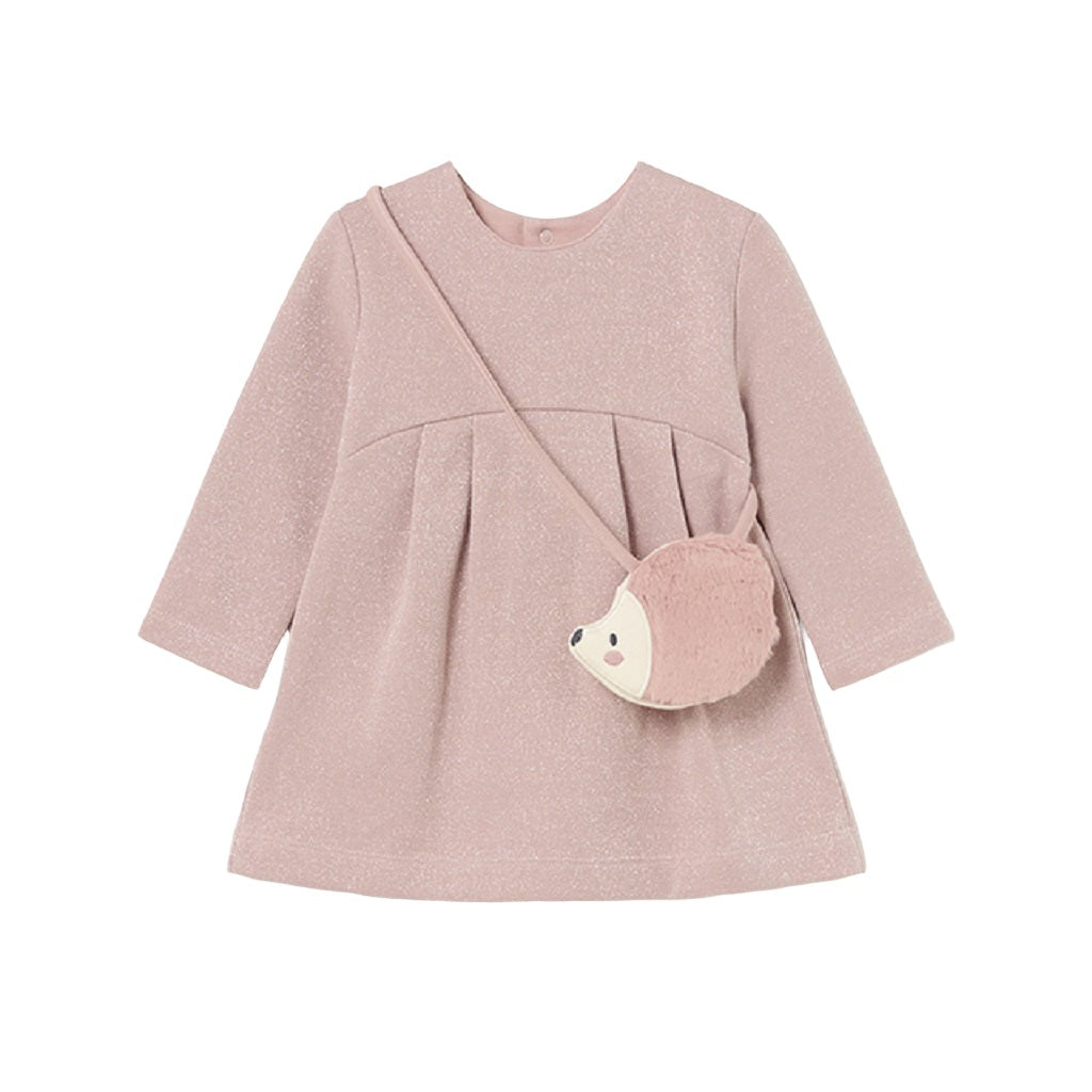 Baby Girls Dress with Bag Blush