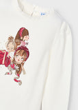 Girls Long Sleeved T-Shirt Natural Cherry