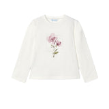 Girls Long Sleeved Natural Pink T-Shirt