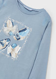 Girls Long Sleeved T-Shirt Sky Blue