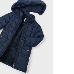 Mayoral Girls Long Coat Navy