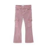 Girls Flared Cargo Trousers Rose