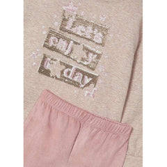 Girls Suede Leggings Set