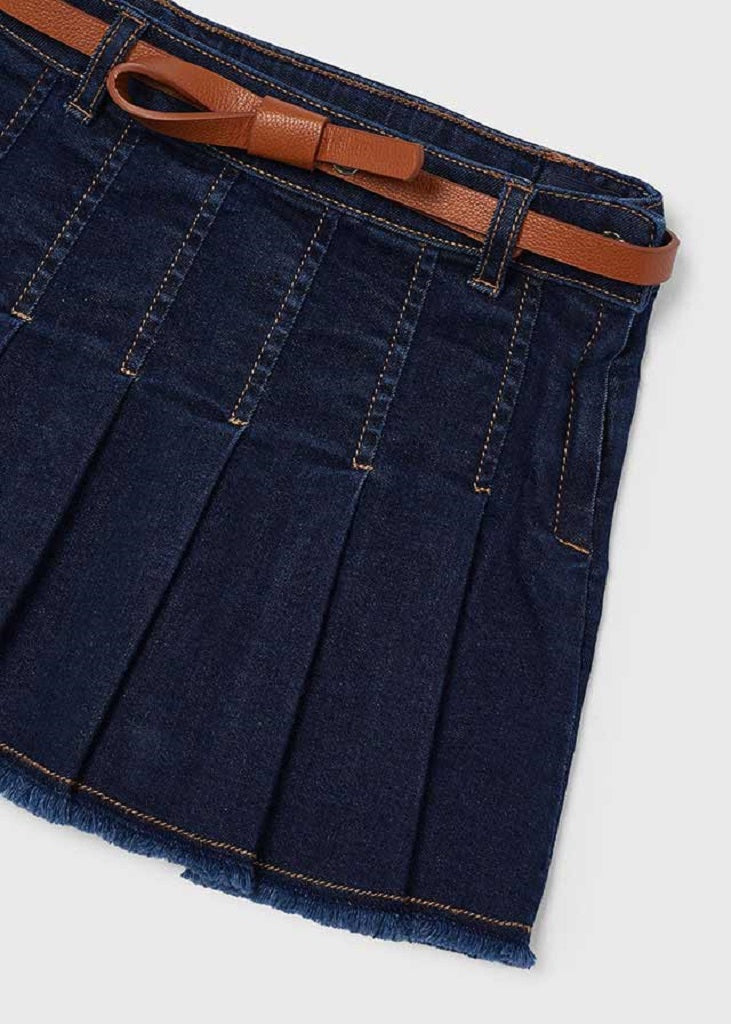 Girls Denim Skirt with Belt