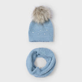 Girls Fur Hat Scarf Set