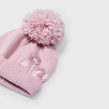 Girls Hat Scarf Set Rose