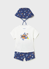 Baby Boys Mayoral Short Set & Hat
