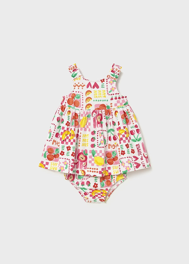 Baby Girls Mayoral Printed Dress with Pants