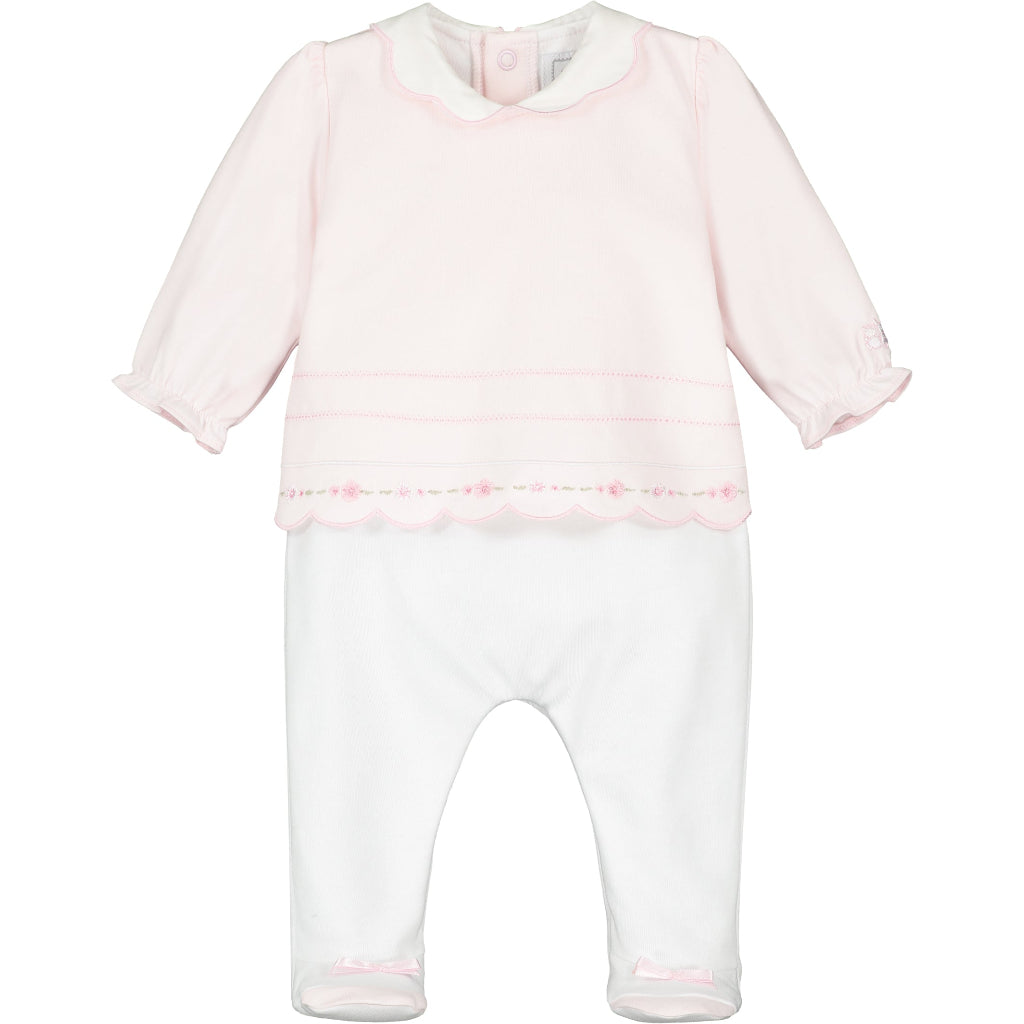 Emile et Rose Baby Pink Babygrow & Hairband