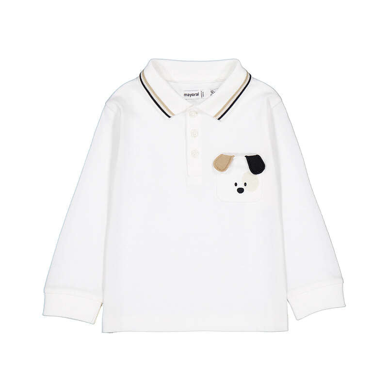 Mayoral Baby Boys Cream Polo Shirt
