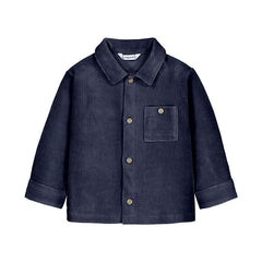 Mayoral Baby Boys Knit Overshirt in dark blue.