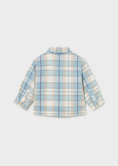 MAYORAL Baby Boys blue check shirt.
