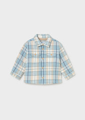 MAYORAL Baby Boys blue check shirt.