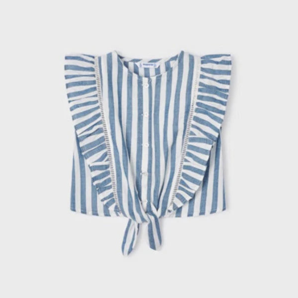 Girls Stripe Top Skirt Set