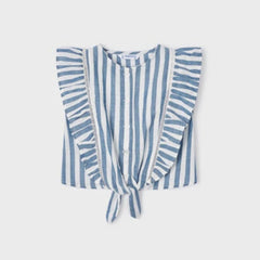 Girls Stripe Top Skirt Set