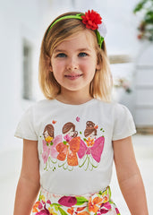 Mayoral Colour Explosion girls short sleeved t-shirt.  