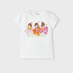 Girls Colour Expolsion T-Shirt Natural