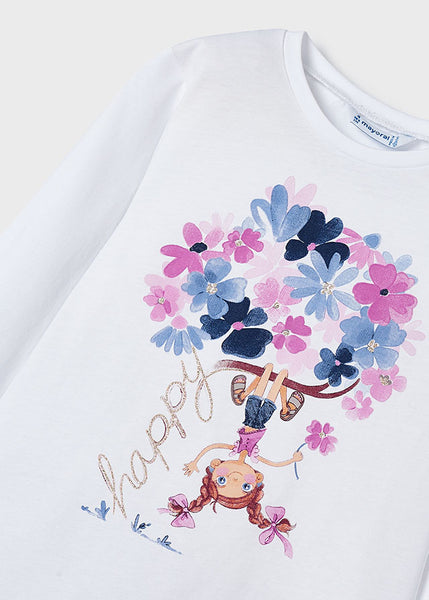 Girls Happy T-Shirt with Hairband