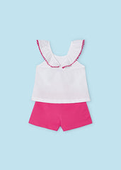 Girls T-Shirt Shorts Set Fuchsia