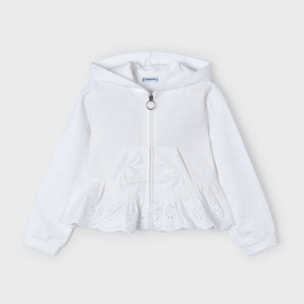 Mayoral Girls Capri Hoodie White