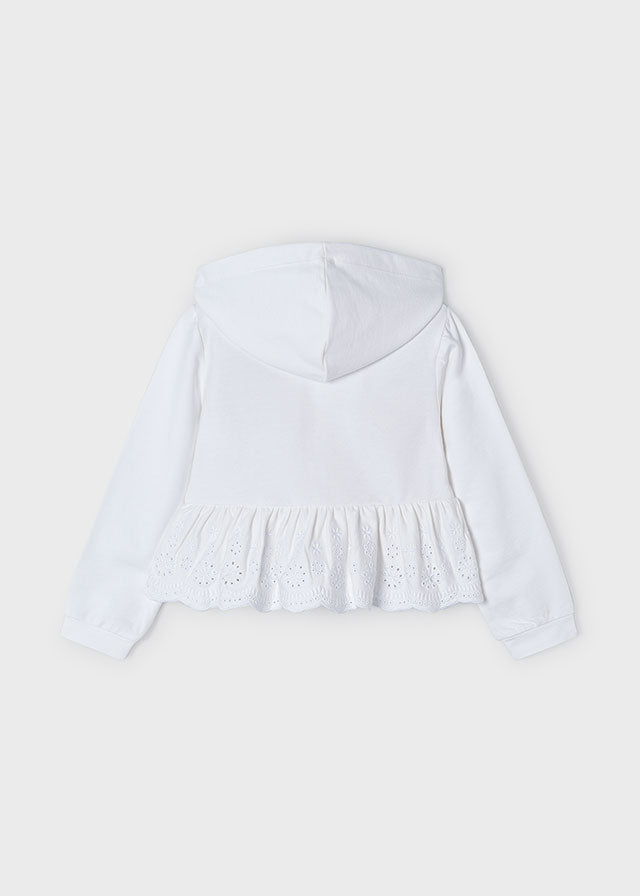 Girls Capri Hoodie White