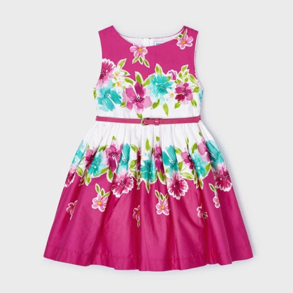 Mayoral Girls Floral Print Dress