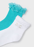Girls 2 Socks Set Jade