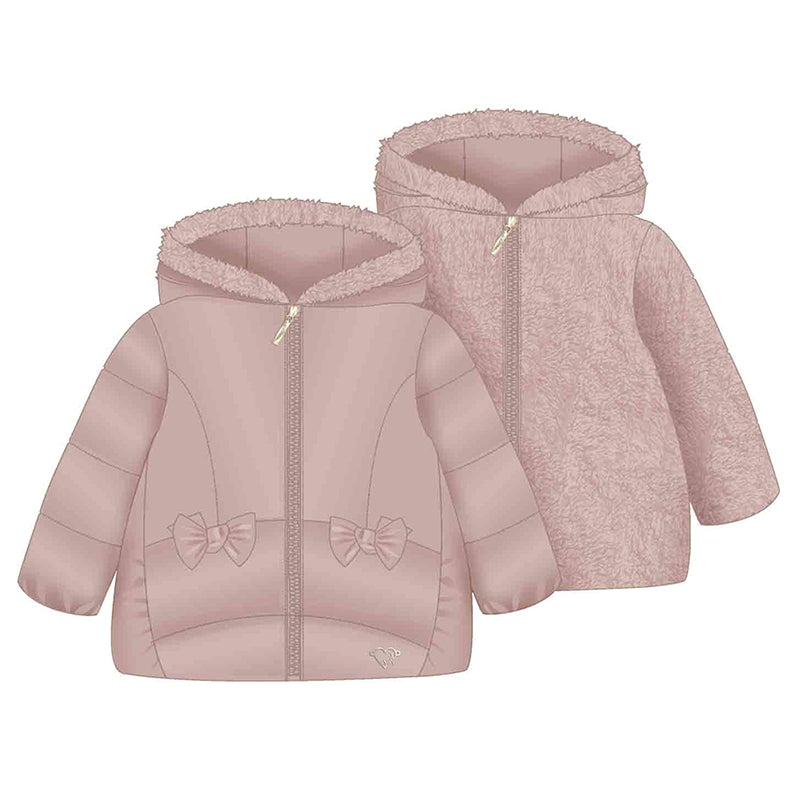 Baby Girls Mayoral Reversible Faux Fur Jacket