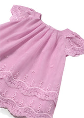 Baby Girls Embroidered Tulle Dress Mauve