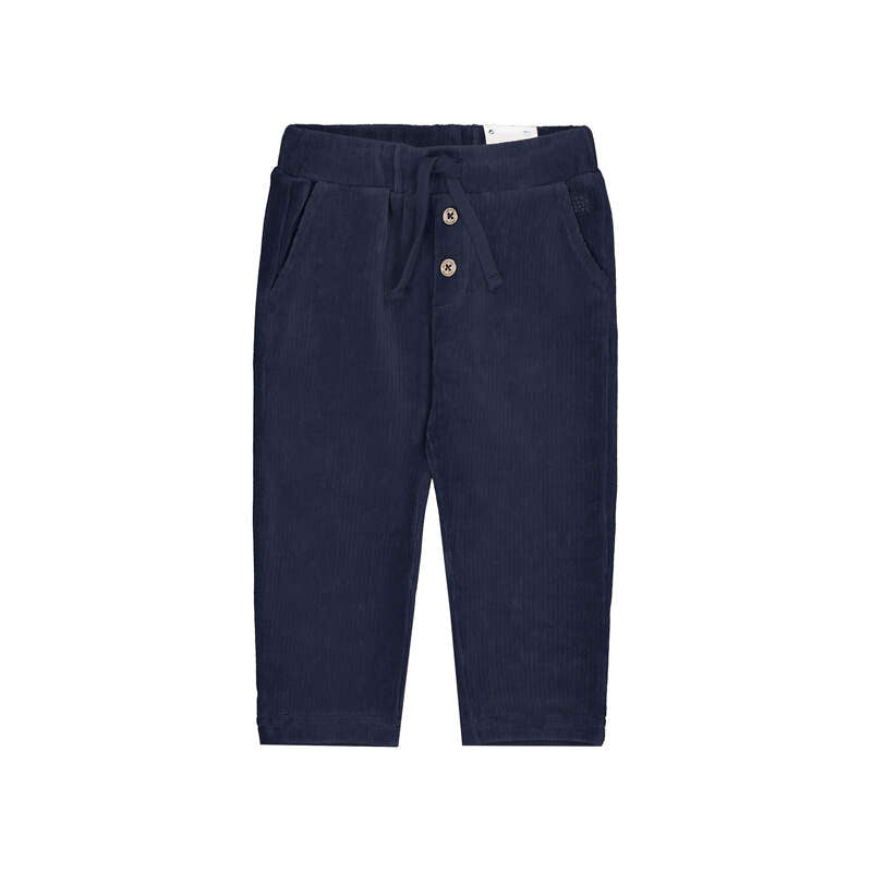 Soft knit trousers in classic blue, crafted from a breathable cotton-blend fabric with just the right stretch